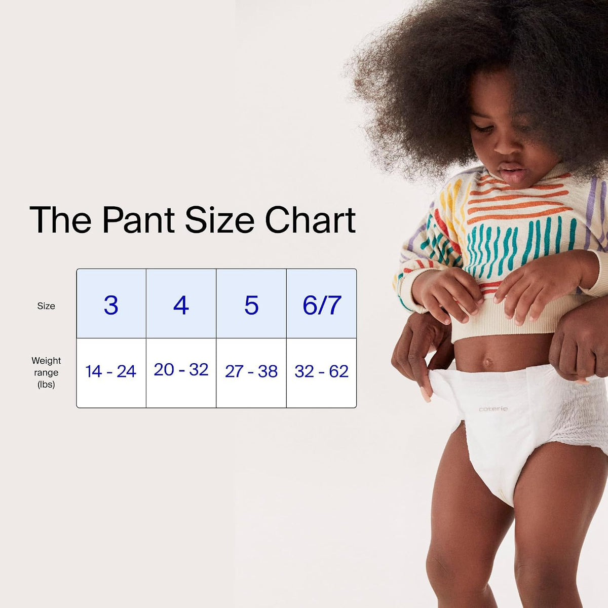 Coterie The Pant, Size 6 Refastenable Training Pants (4T/5T, 33-62lbs)