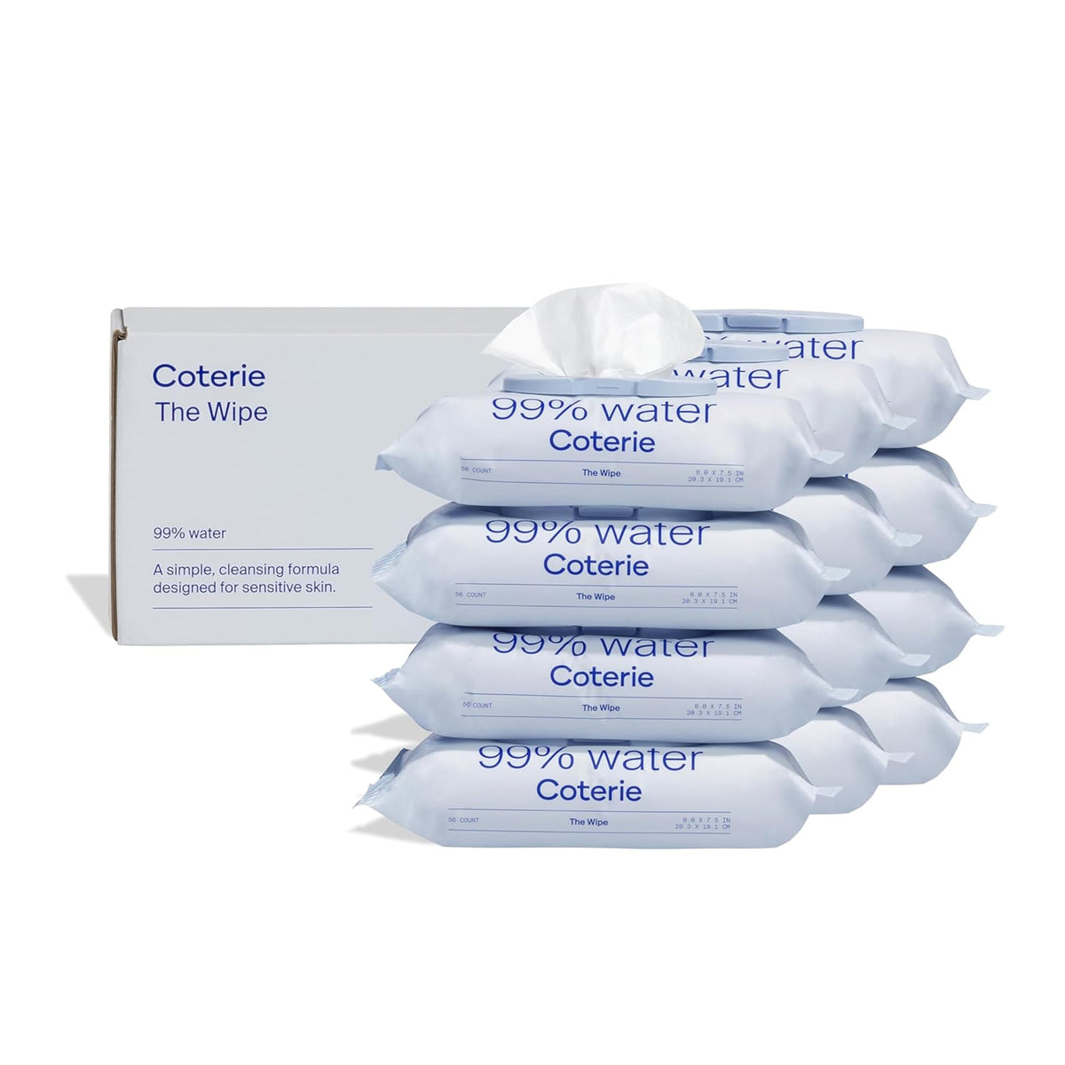 Coterie Baby Wipes for Sensitive Skin, 8-Pack (448 Count)