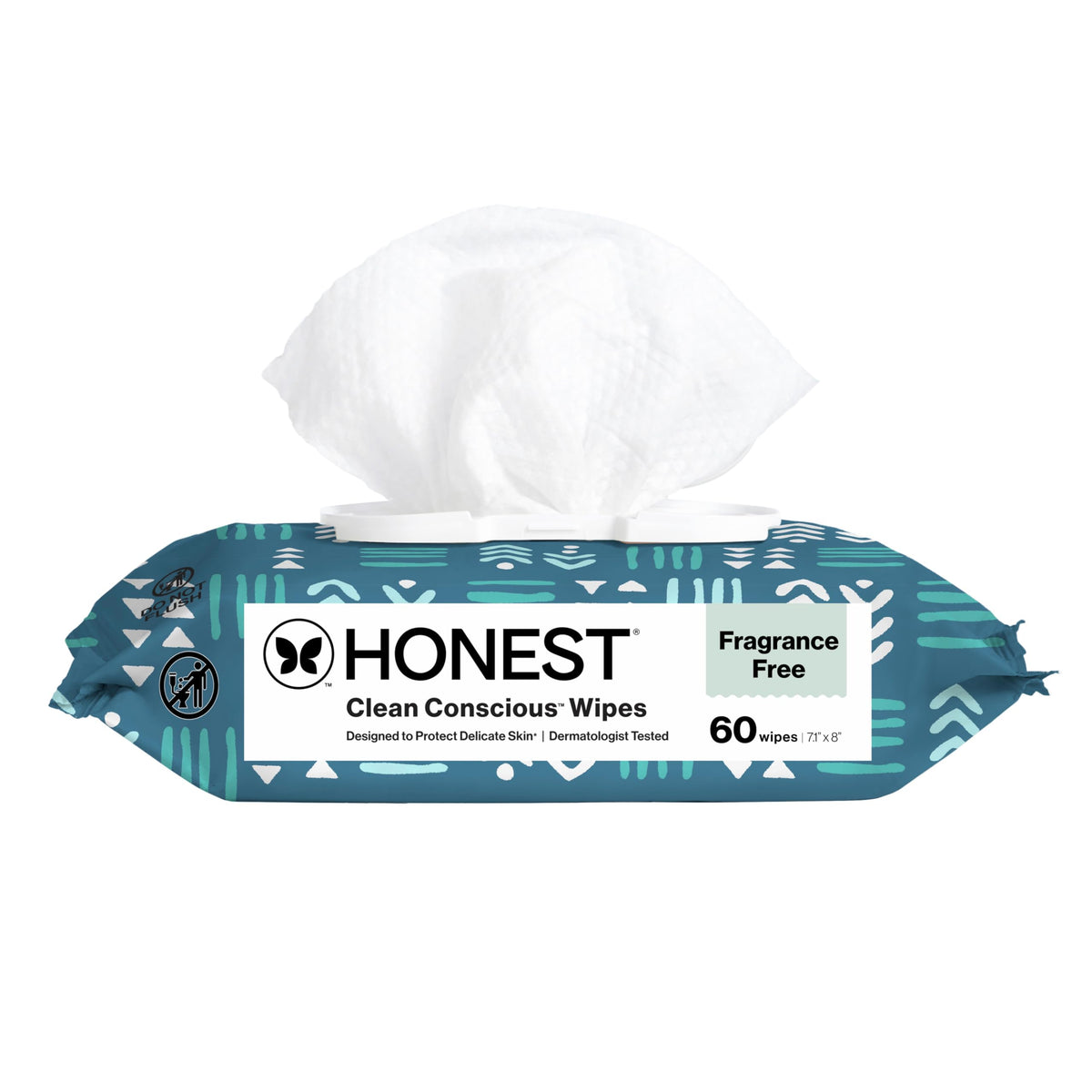 The Honest Company Multi-Use Baby Wipes, Geo Mood, Unscented, 576 Count