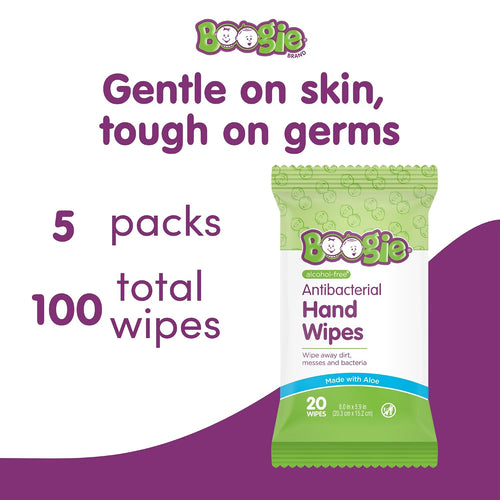 Boogie Antibacterial Hand Wipes - 100 Count