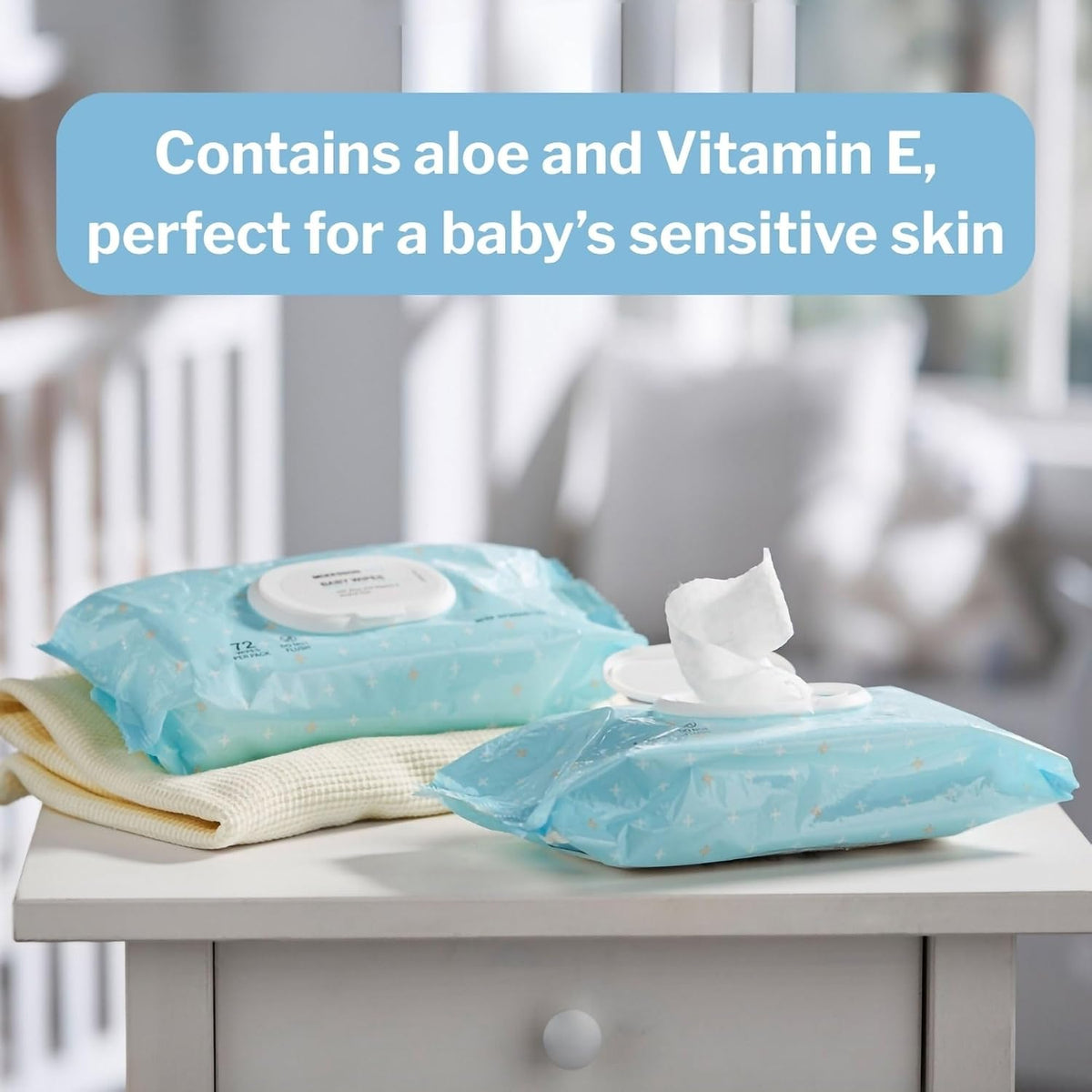 McKesson Baby Wipe with Aloe and, 6.8 x 7 in, 864 Wipes, 72 per Pack