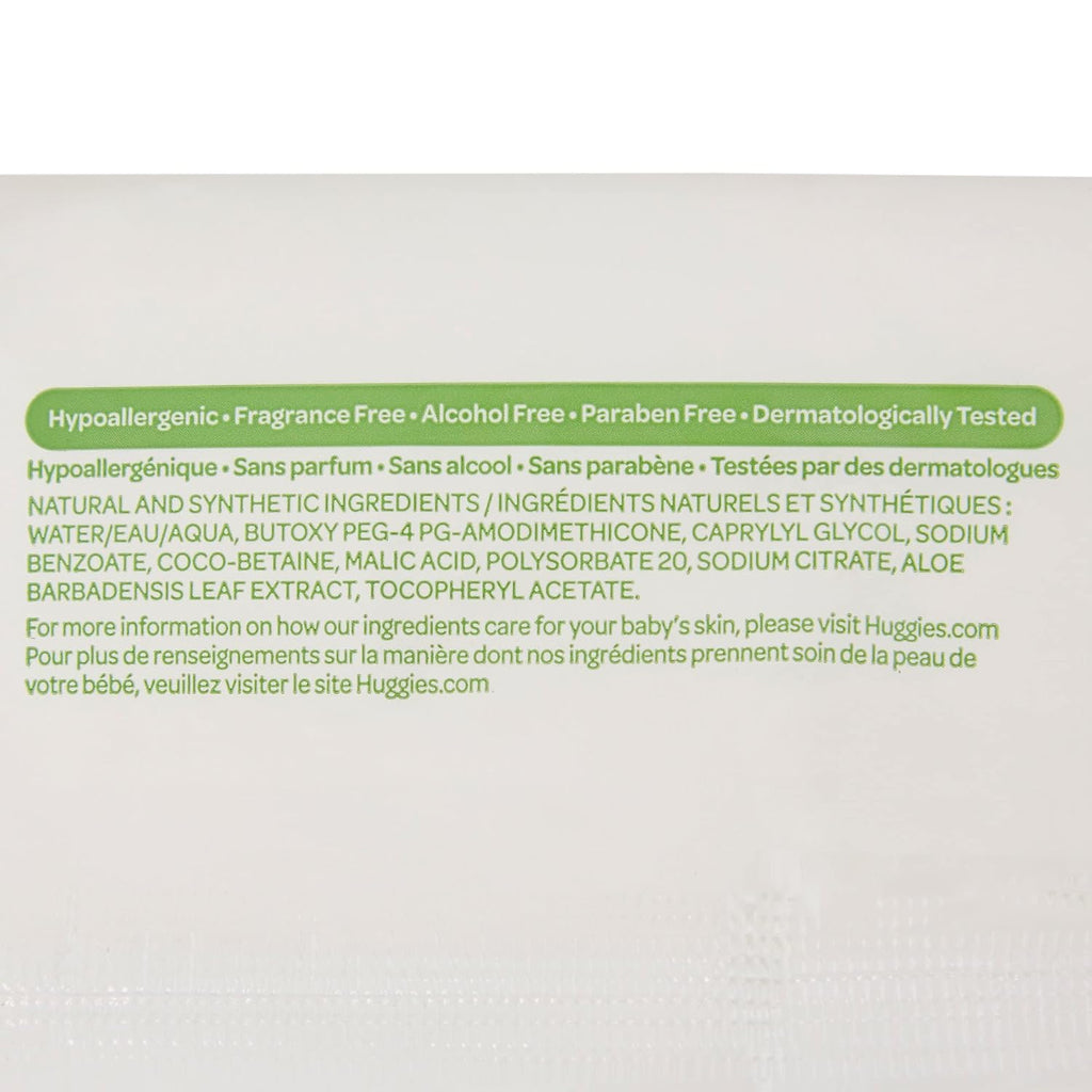 Huggies Natural Care Fragrance Free Baby Wipes, 112 Total Wipes 56 Count Each (Pack of 2)