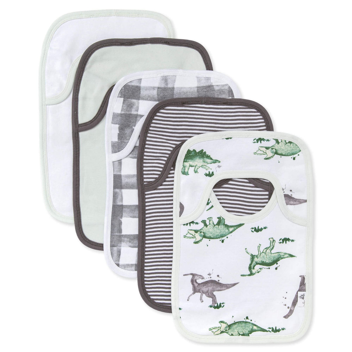 Burt’s Bees Baby Unisex Baby Bibs, Lap-Shoulder Drool Cloths, 100% Organic Cotton with Absorbent Terry Towel Backing Bibs