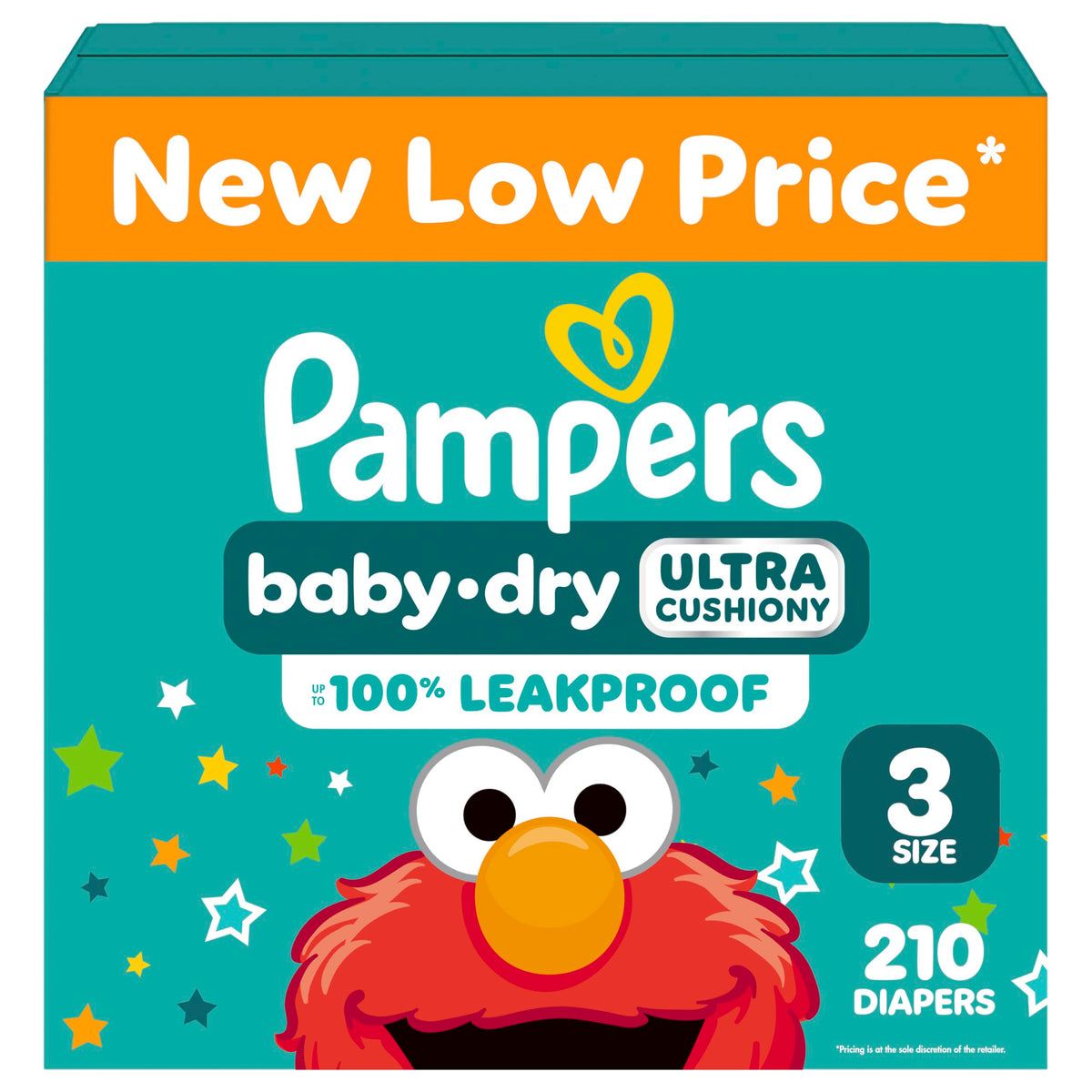 Pampers Baby Dry Ultra Cushiony Diapers, Size 7 (26-50 lbs), 108 Count, Up to 100% Leakproof
