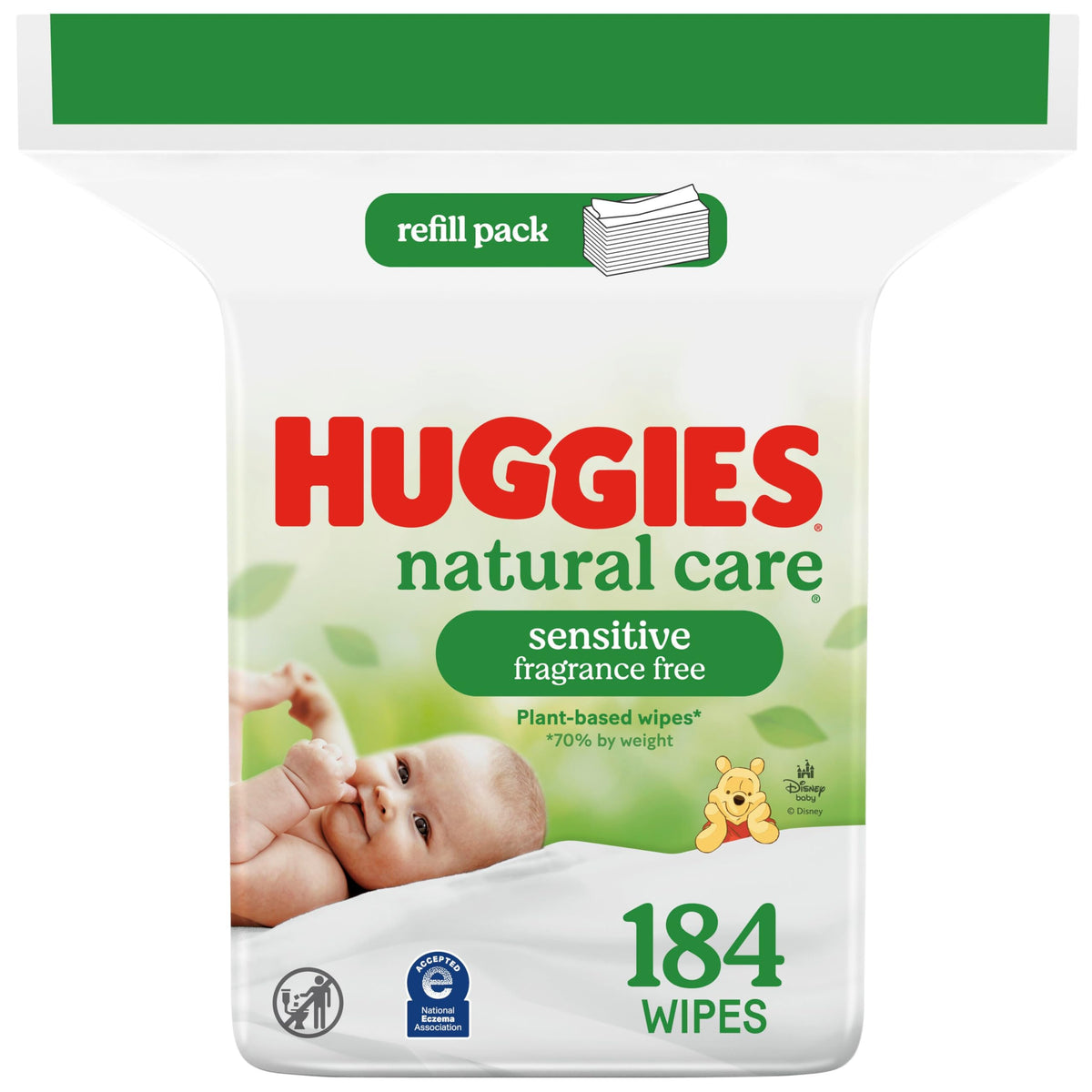 Huggies Natural Care Sensitive Baby Wipes, Unscented, 3 Packs, 624 Wipes