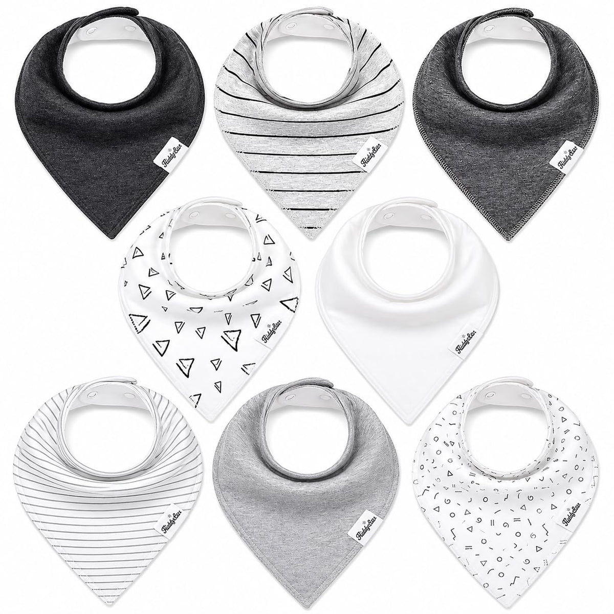 KiddyStar Premium Organic Cotton Bibs for Drooling & Teething Babies