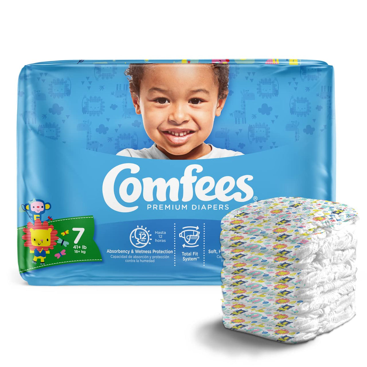 Comfees Premium Baby Diapers with Total Fit System for Boys & Girls, Size 5, 27Count, CMF-5