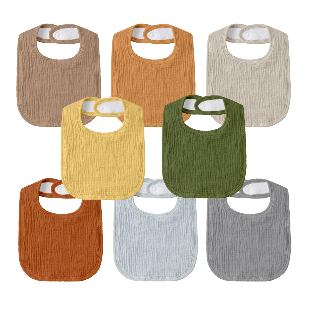 Muslin Bibs for Baby Boy, Adjustable Fit for Drooling and Teething Toddler