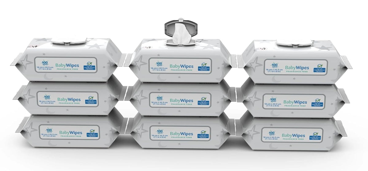Signature Baby Wipes Unscented, 900 Per Box, Hypoallergenic (1 Box)