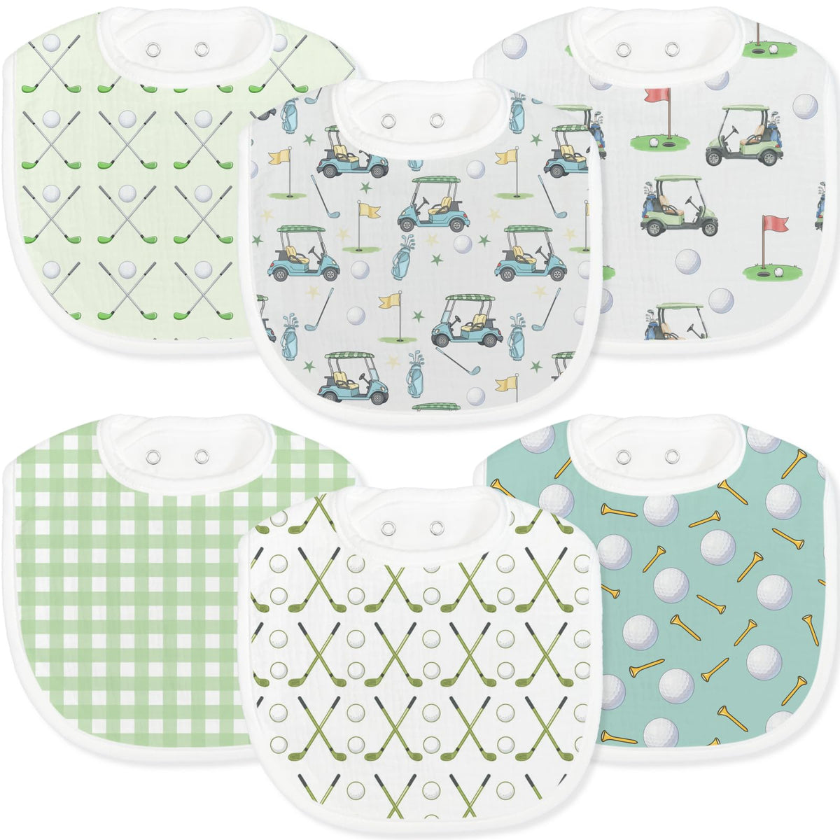 Baby Bibs for Baby Boys Girls 6-Pack