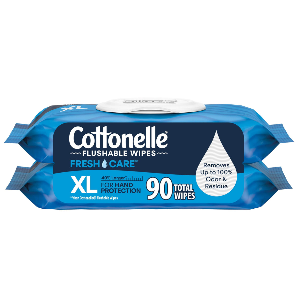 Cottonelle Fresh Feel Flushable Wet Wipes, Adult Wet Wipes, 8 Flip-Top Packs, 42 Wipes Per Pack (336 Total Wipes)