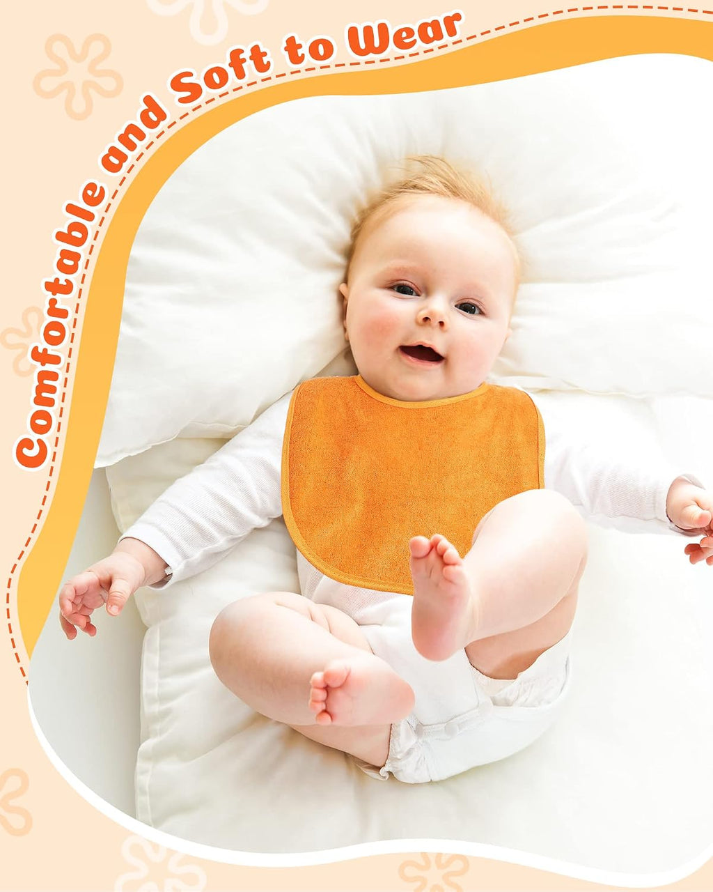 JaGely 30 Pcs Muslin Baby Bibs for Boys
