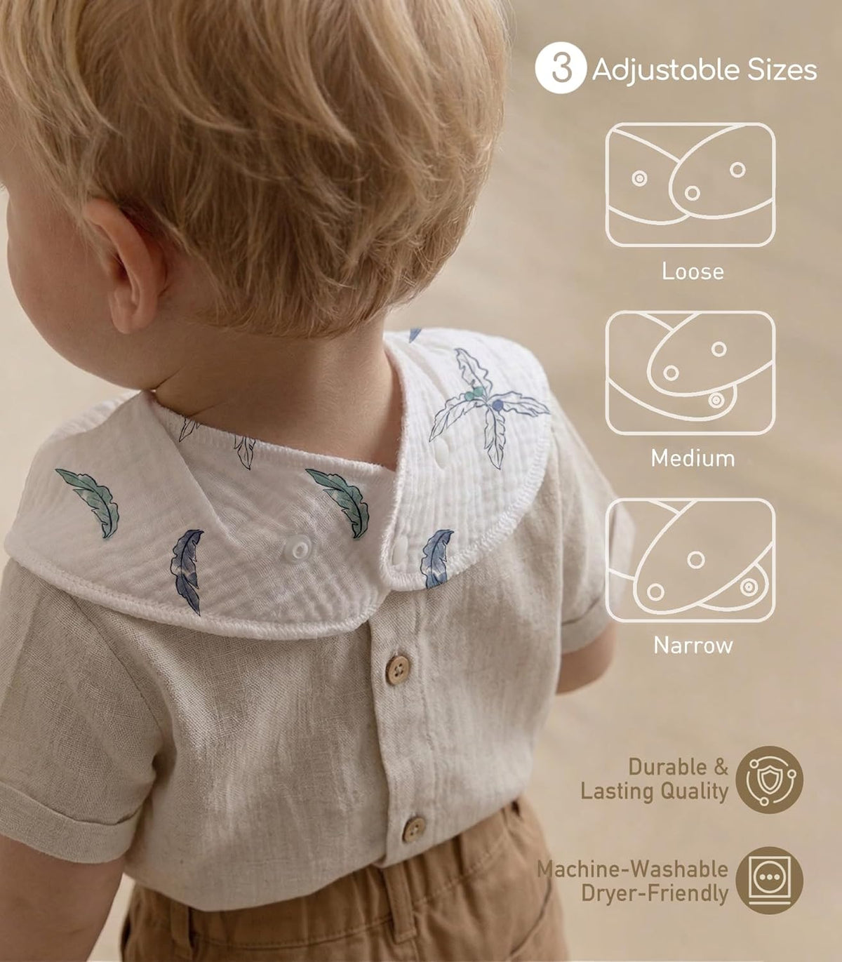 8 Pack Muslin Baby Bandana Bibs for Drooling and Teething