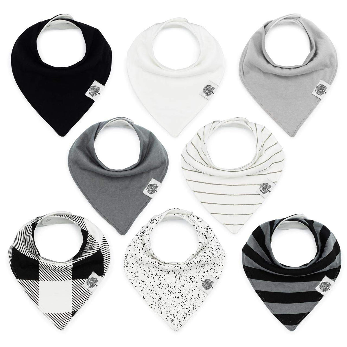 Parker Baby Co. Soft Bandana Drool Bibs for Baby Boys & Girls, 4pk & 8pk