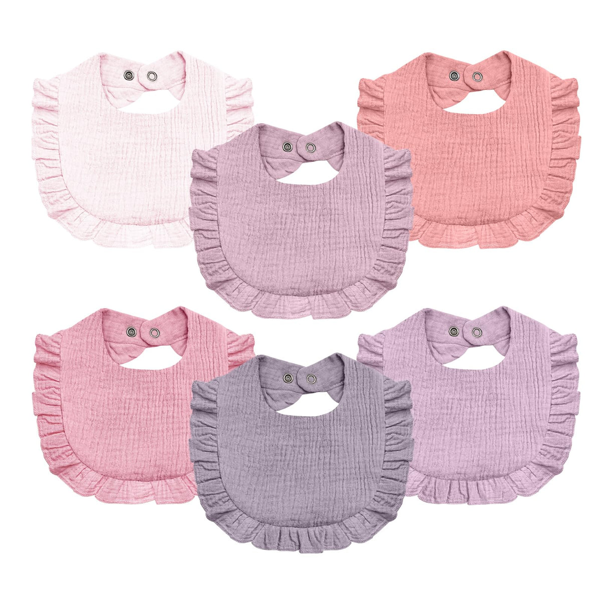 NISXABEBE Baby Muslin Bibs,6 Pcs Drool Bandana Bibs for Baby Girl Drooling and Teething,Soft and Absorbent Cotton for Newborn