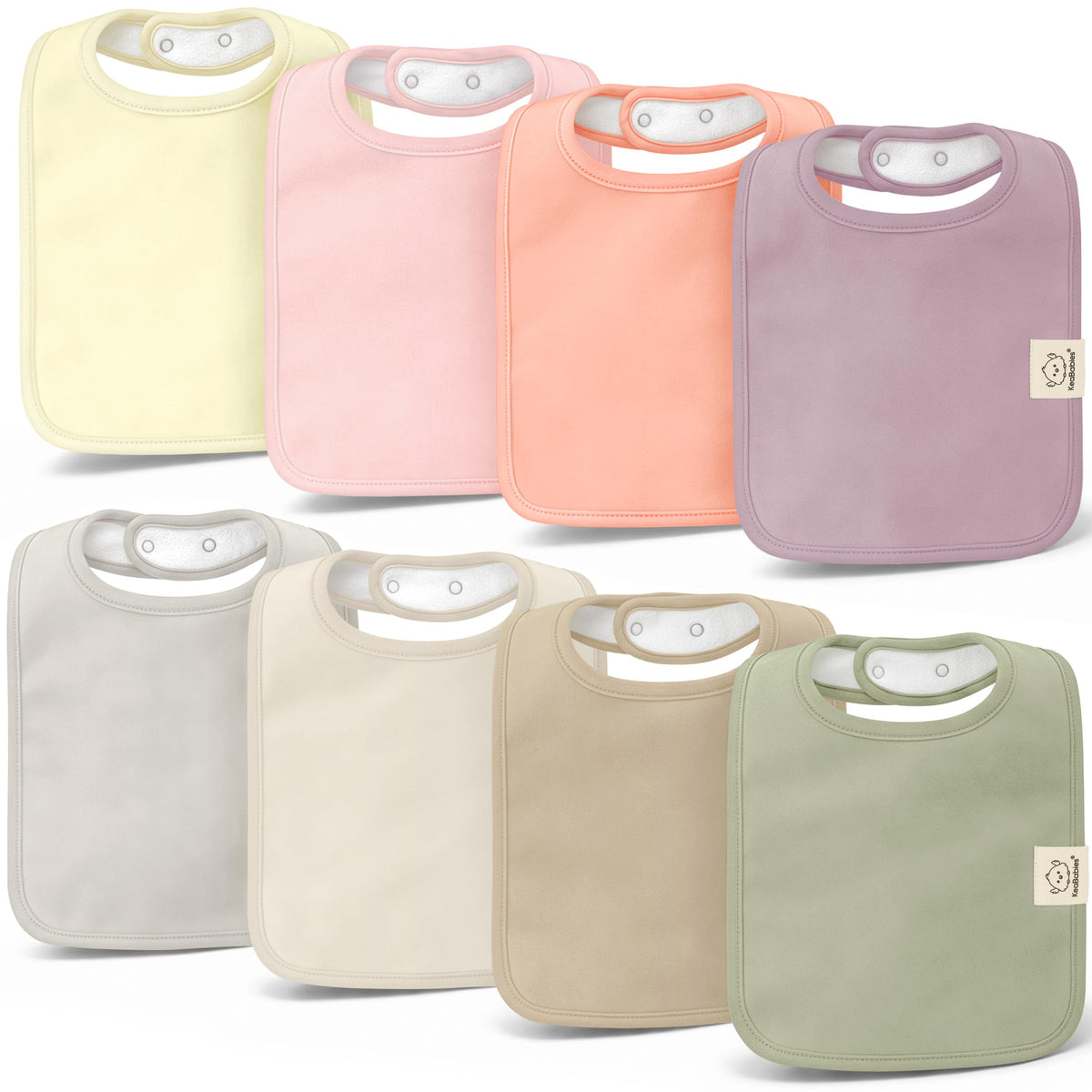 KeaBabies 8-Pack Organic Baby Bibs for Boys, Girls Drool Bibs (Cruise)