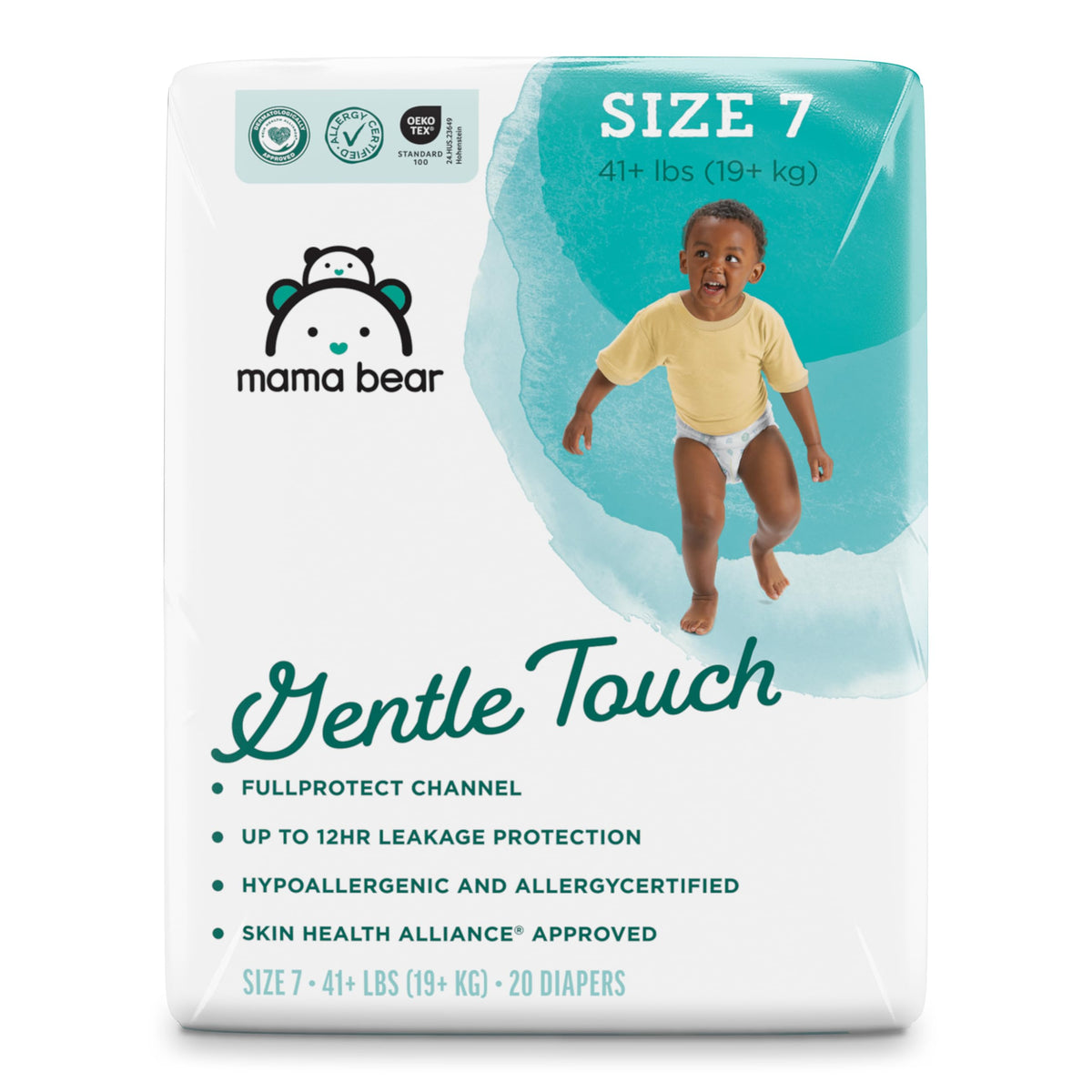 Amazon Brand - Mama Bear Gentle Touch Baby Diapers, Formulated without Fragrance, Size 4, 148 Count (4 packs of 37), with Skin Protection and Leak Protection