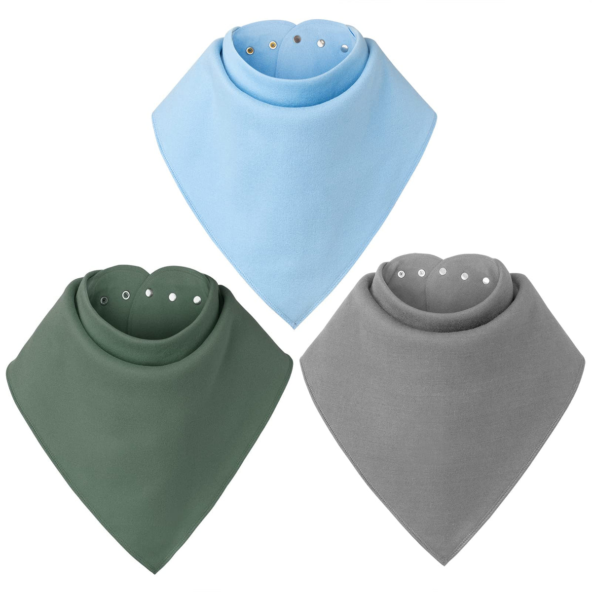 Baby Noah Adult Drool Bib for Special Needs, 3 Pack Large Elderly Bandana, Teen Bib for Women Men, Soft Absorbent Set for Kid