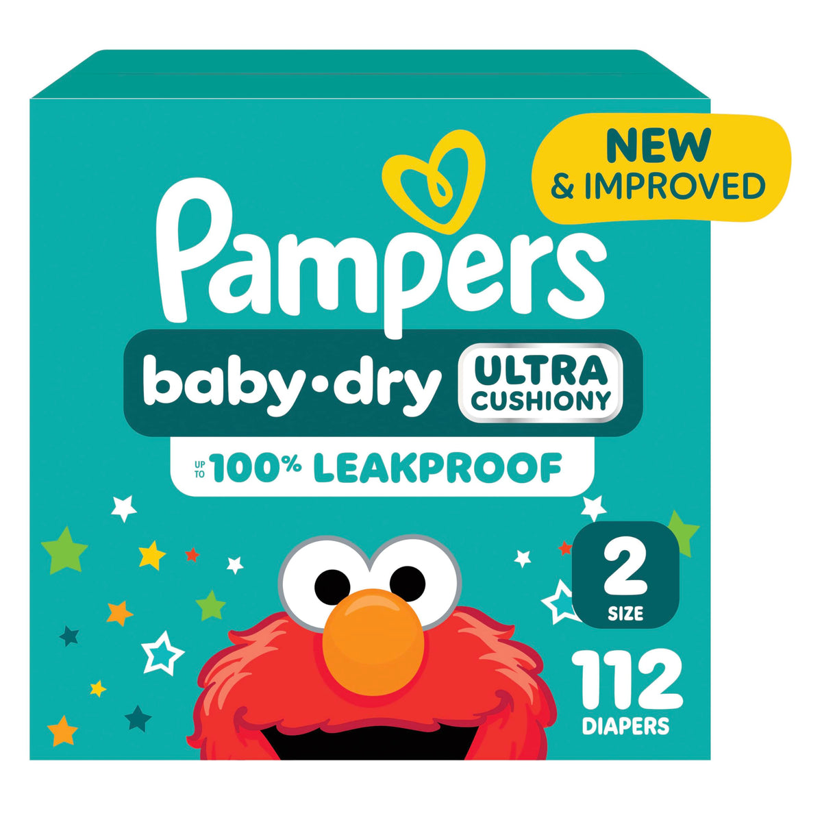 Pampers Baby Dry Ultra Cushiony Diapers, Size 7 (26-50 lbs), 108 Count, Up to 100% Leakproof