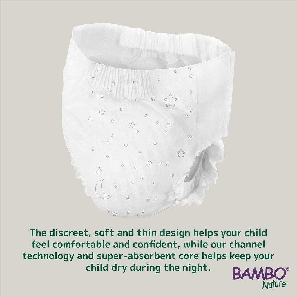 Bambo Nature Premium Dreamy Night Pants, Pull Up Pants, Eco-Labeled Night Time Diapers, Secure, Comfortable, Skin Friendly : Children Aged 8-15 Years, 10 Count