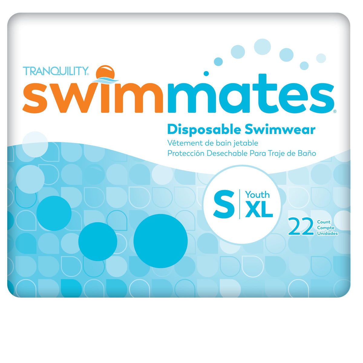 Swimmates Disposable Adult Swim Diapers, X-Small/Youth Large, 24 Ct