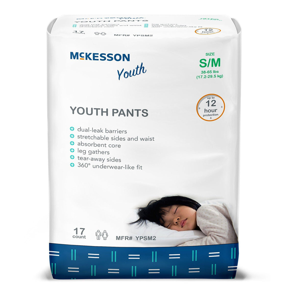 McKesson Youth Training Pants, L/XL 60, Kid Design, 125 lb, 56 ct