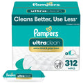 Pampers Ultraclean Baby Wipes (Previously 'Free & Gentle'), 99% Water, Hypoallergenic, Unscented, 100% Plant Based, Plastic-Free, 936 Wipes Total (12X Flip-Top Packs)