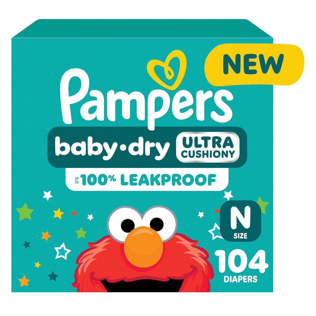 Pampers Baby Dry Ultra Cushiony Diapers, Size 7 (26-50 lbs), 108 Count, Up to 100% Leakproof