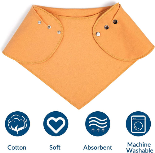 Adult Bandana Bibs 3 Pk, Large Absorbent Cloth Protectors for Senior Elderly, Reusable Cloth Scarf