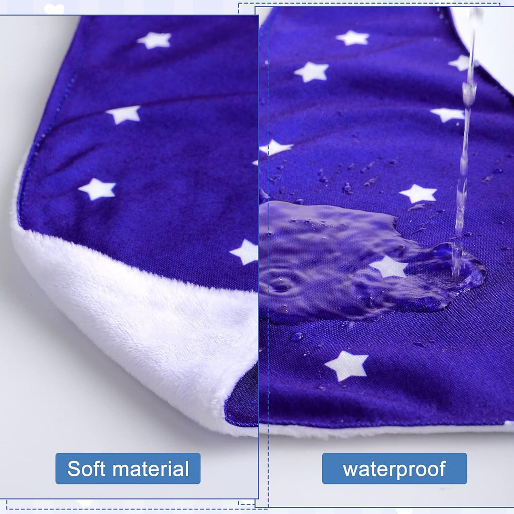 Janmercy 5 Pack Adult Drool Bandana Bibs Soft Adjustable Absorbent Drool Bibs for Women Special Needs Unisex Men