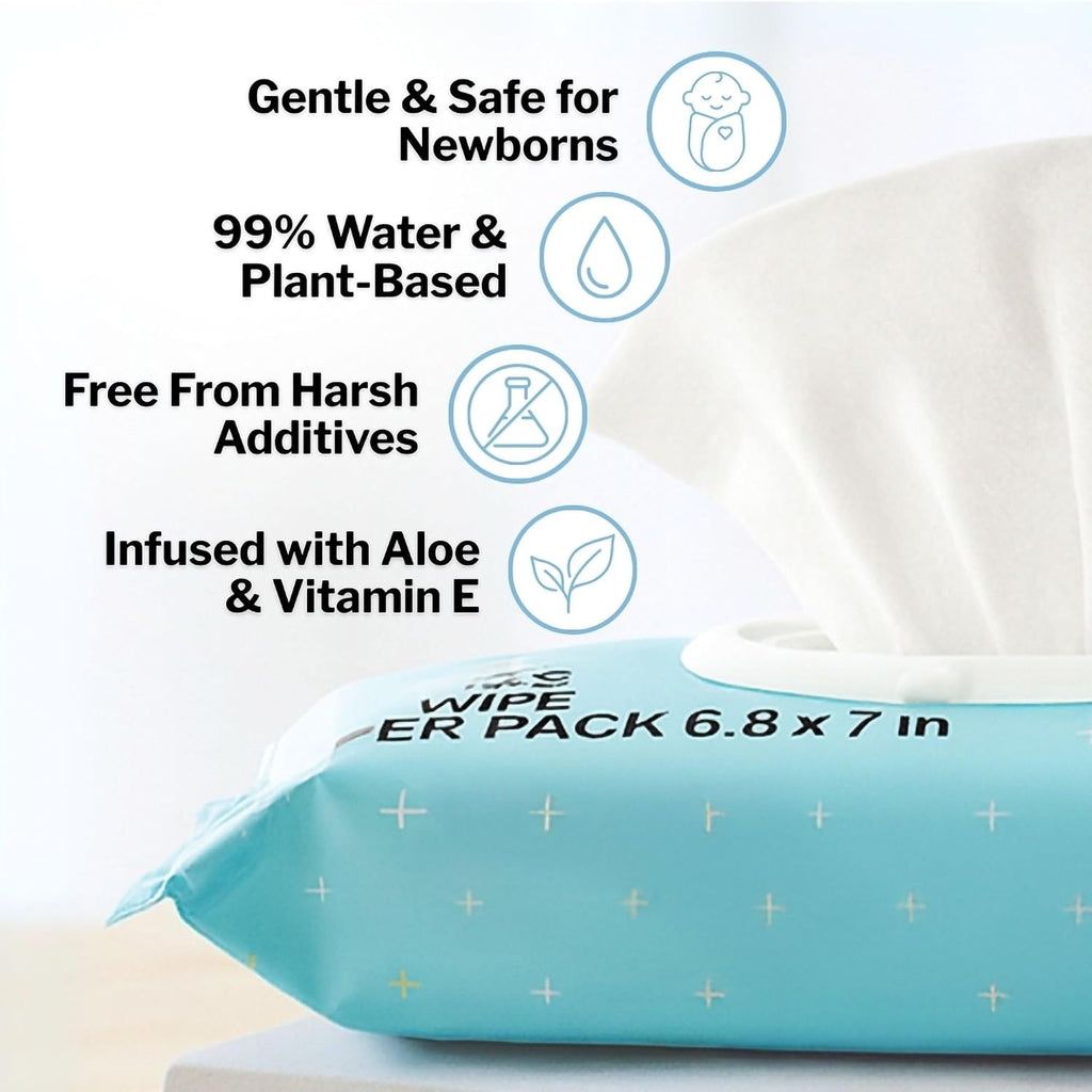 McKesson Baby Wipe with Aloe and, 6.8 x 7 in, 864 Wipes, 72 per Pack