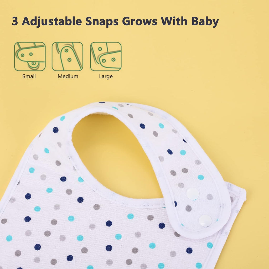 Baby Bibs Soft and Absorbent Cotton Bandana Bibs Set for Boys Girls Newborn Unisex Plain Color 3-36 Months