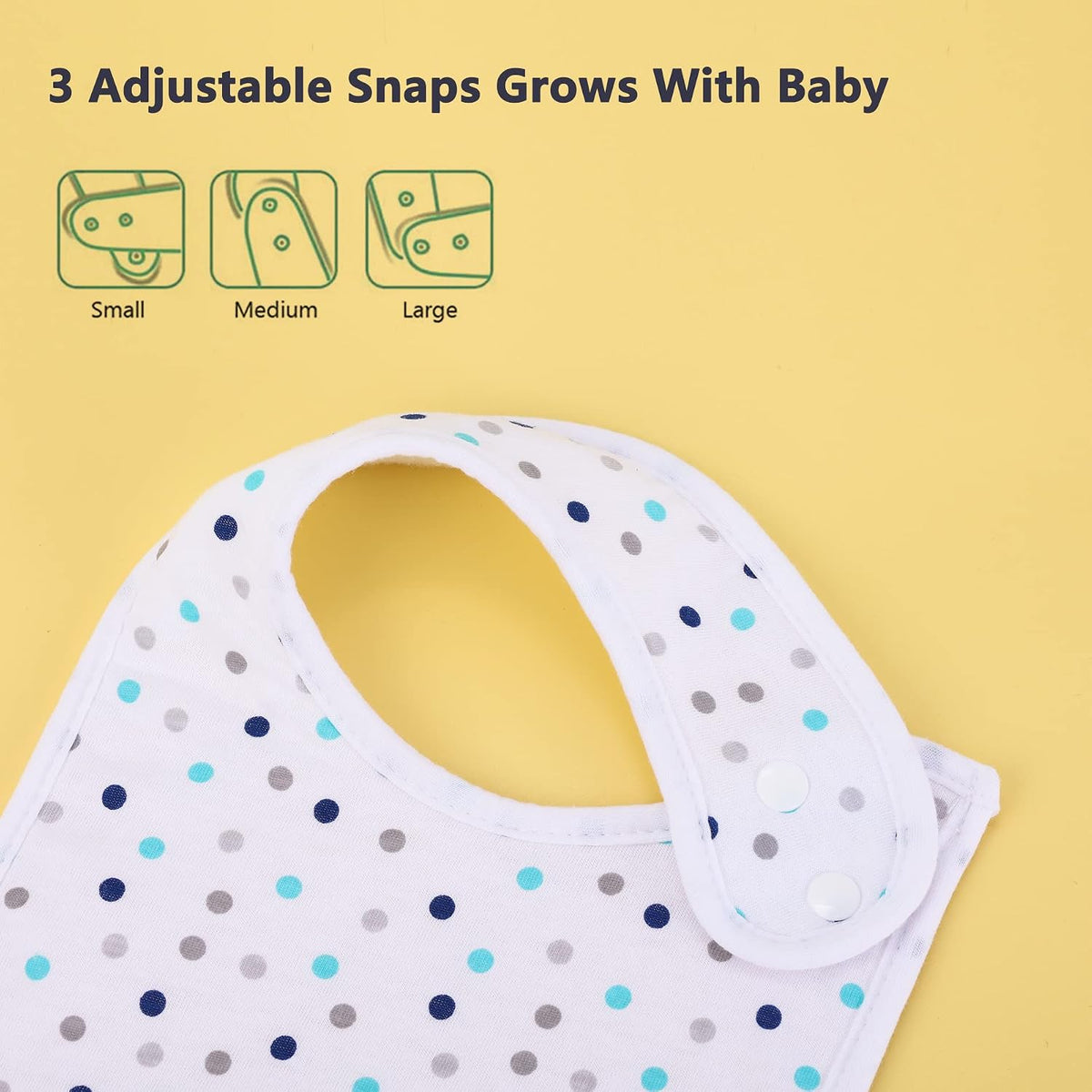 Baby Bibs Soft and Absorbent Cotton Bandana Bibs Set for Boys Girls Newborn Unisex Plain Color 3-36 Months
