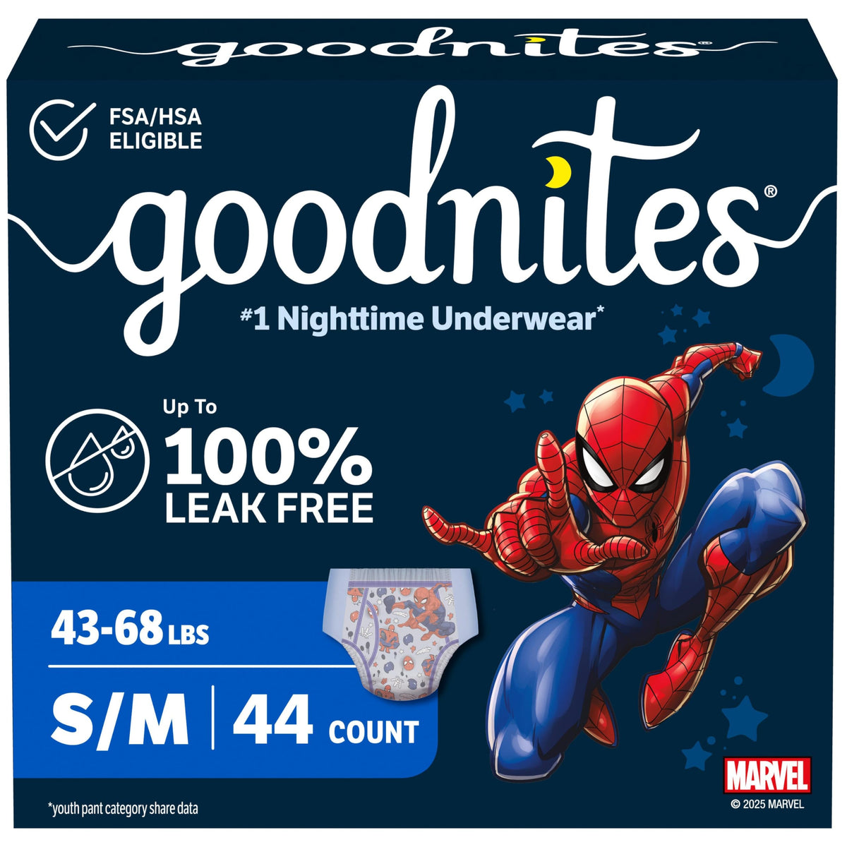 GoodNites Boys Nighttime Underwear, Size Large, 34 Ct, 2 Packs of 17