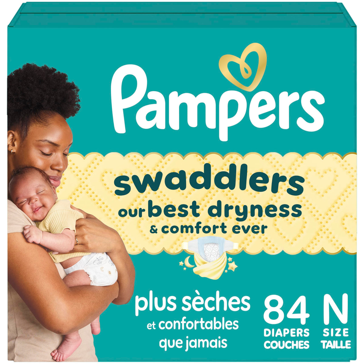 Swaddlers Diapers, Size 1 (8-14 lbs), 96 Count, Fragrance Free, Hypoallergenic, Absorbent, Pediatrician Recommended, Skin Safe