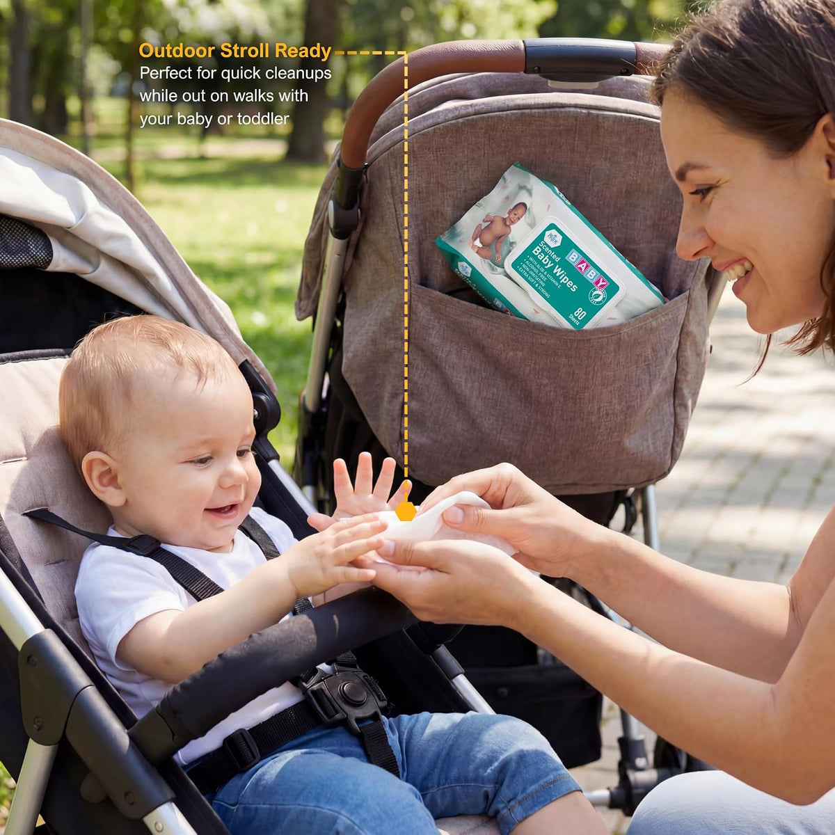 MED PRIDE Scented Baby Wipes with Aloe & Vitamin E,Alcohol-Free, 960Ct