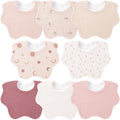 Bearmoss Baby Bibs for Drooling & Teething 8 Pack Muslin Cotton Bibs