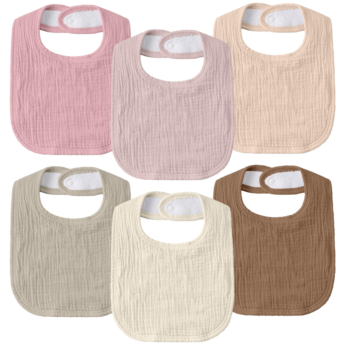 Muslin Bibs for Baby Boy, Adjustable Fit for Drooling and Teething Toddler