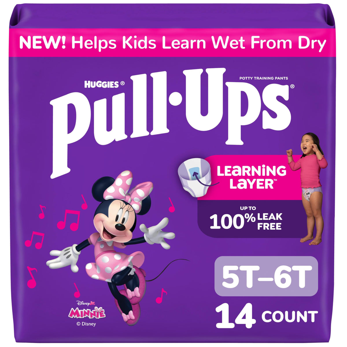 Pull-Ups Girls' Potty Training Pants, Size 5T-6T, 80 Count