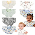 JUVA 6-Pack Organic Cotton Drool Bibs for Baby Girl or Boy, 360° Rotating