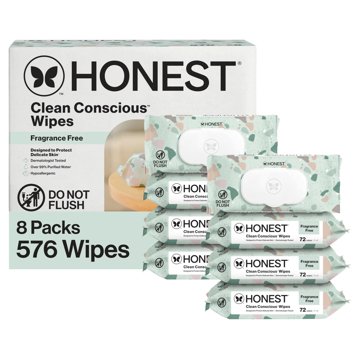 The Honest Company Multi-Use Baby Wipes, Pattern Play, 720 Count