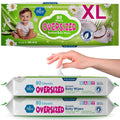 MED PRIDE Oversized Scented Baby Wipes 9.5x9.5 in,Aloe & Vitamin E,240 Ct