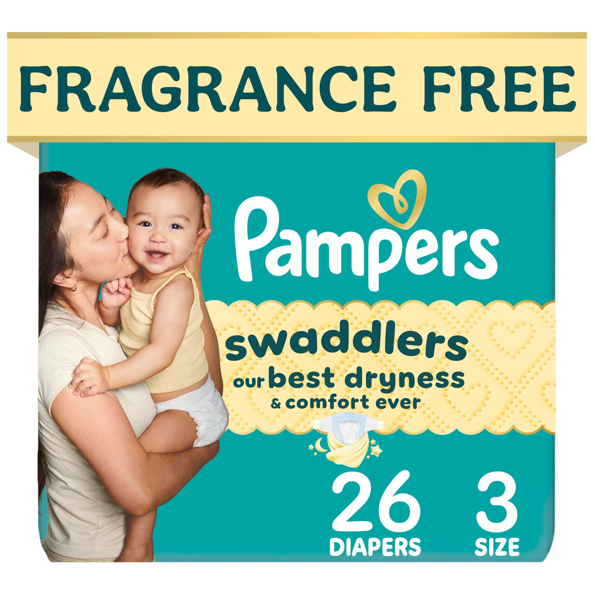 Swaddlers Diapers, Size 1 (8-14 lbs), 96 Count, Fragrance Free, Hypoallergenic, Absorbent, Pediatrician Recommended, Skin Safe