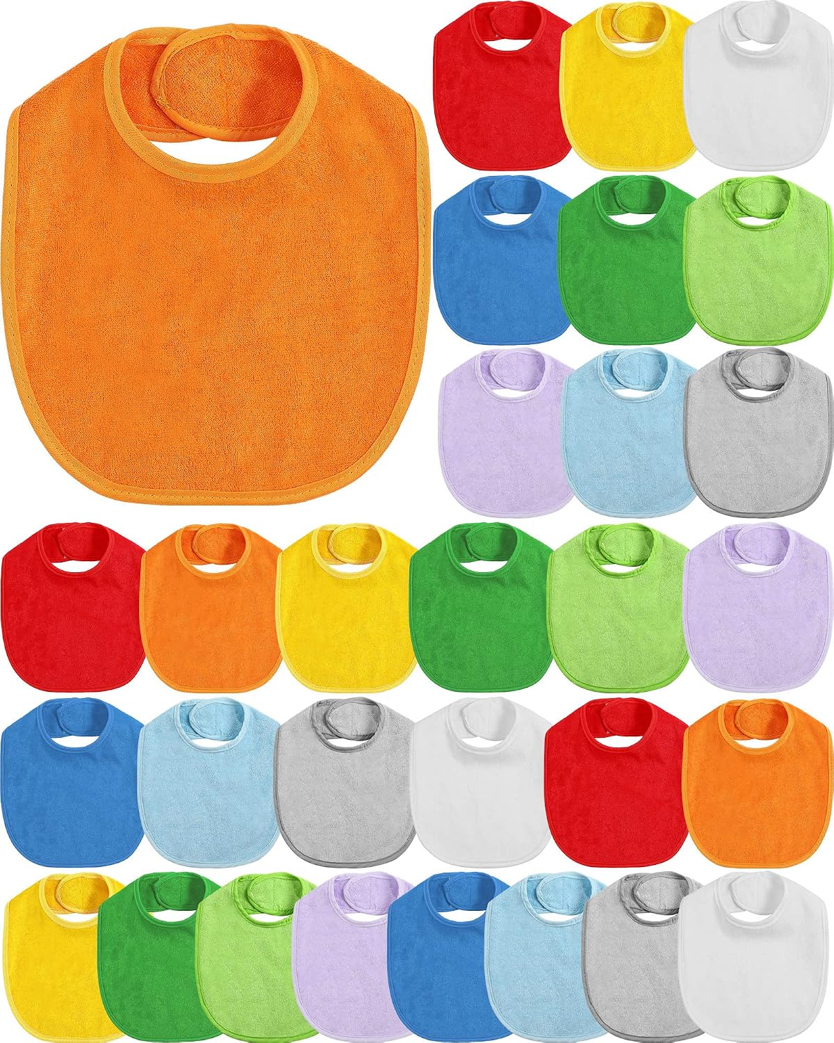 JaGely 30 Pcs Muslin Baby Bibs for Boys