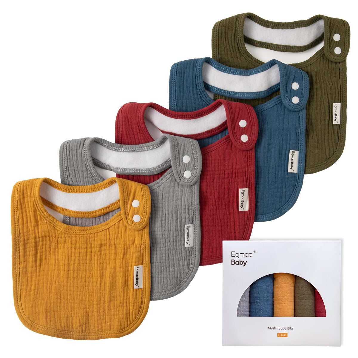 Muslin Baby Bibs for Drooling and Teething,Bibs for Boys Girls