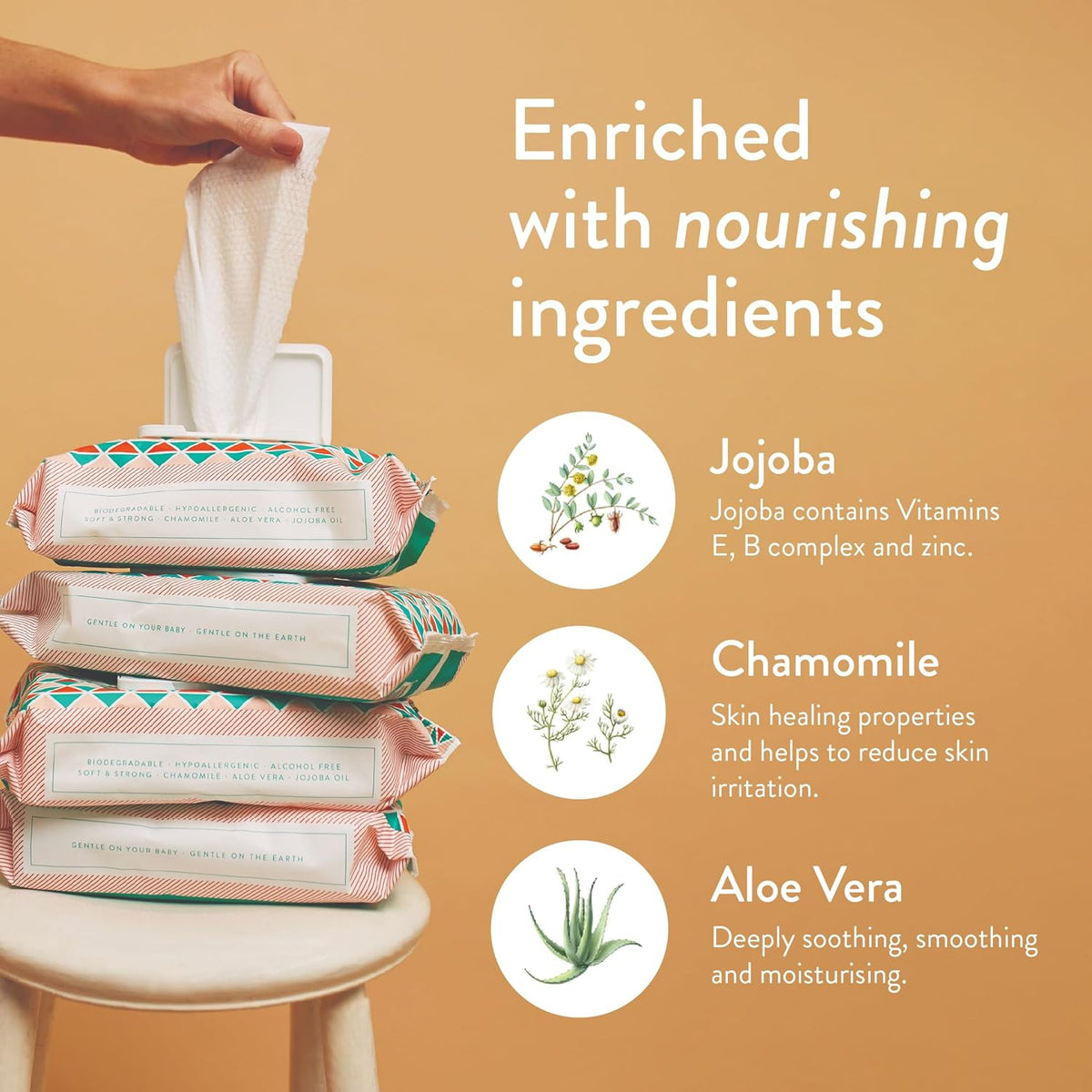 JOONYA Unscented Baby Wipes — Plant-Based, Fragrance-Free Bulk Diaper Wipes | Hypoallergenic, Non-Toxic & Biodegradable Wet Wipes for Sensitive Newborn Skin | 3 Packs of 80 (240 Total)