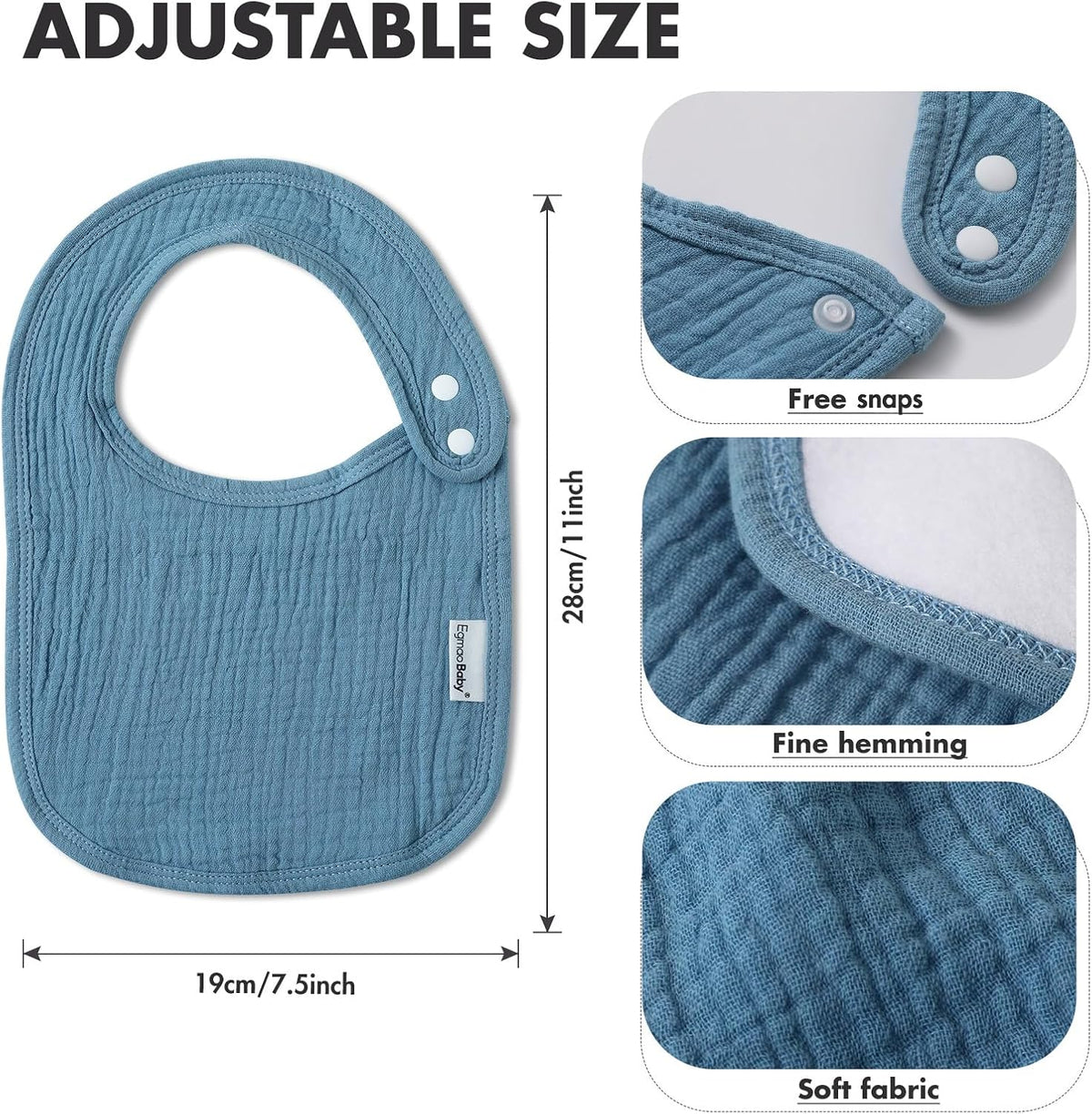 Muslin Baby Bibs for Drooling and Teething,Bibs for Boys Girls