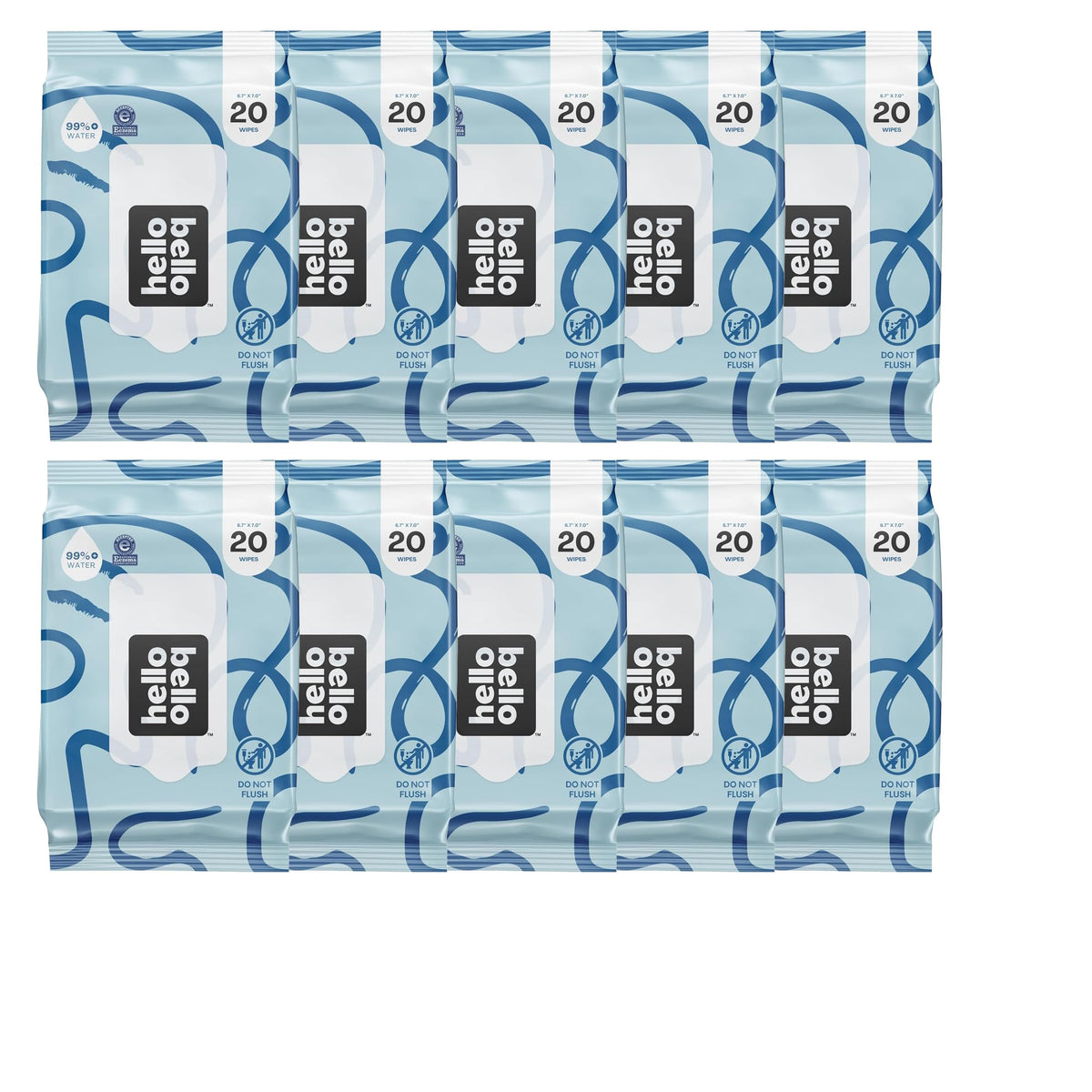 Hello Bello Premium Baby Wipes (Simply Sage) Fragrance-Free 18pk = 1080ct