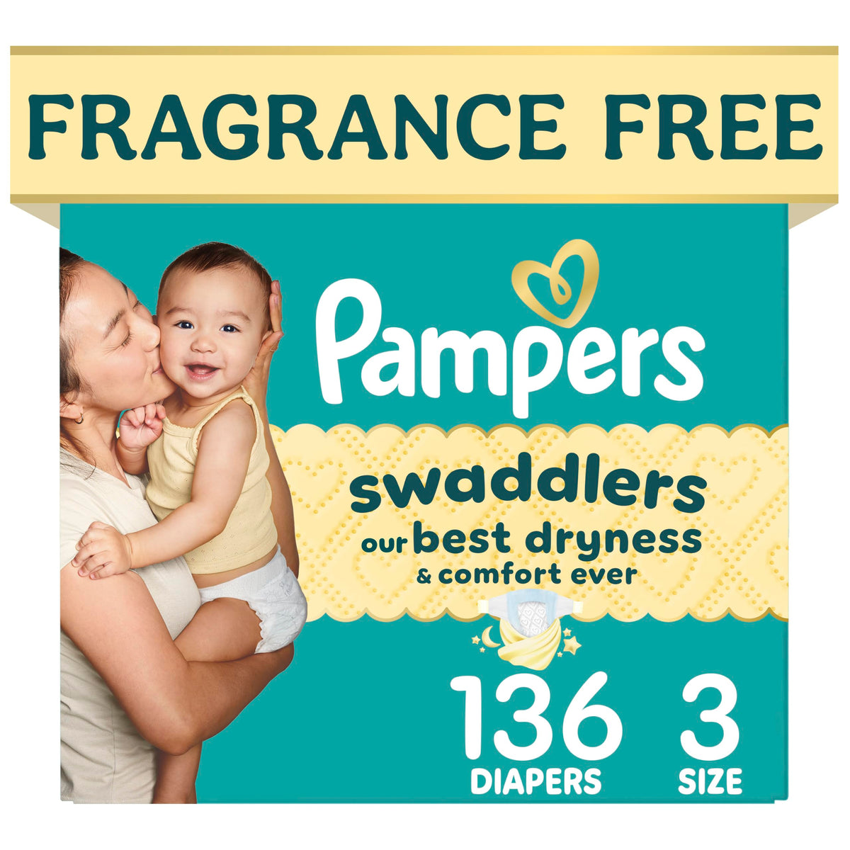 Swaddlers Diapers, Size 1 (8-14 lbs), 96 Count, Fragrance Free, Hypoallergenic, Absorbent, Pediatrician Recommended, Skin Safe