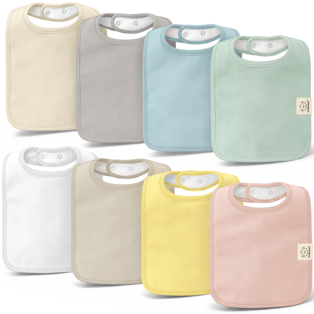 KeaBabies 8-Pack Organic Baby Bibs for Boys, Girls Drool Bibs (Cruise)